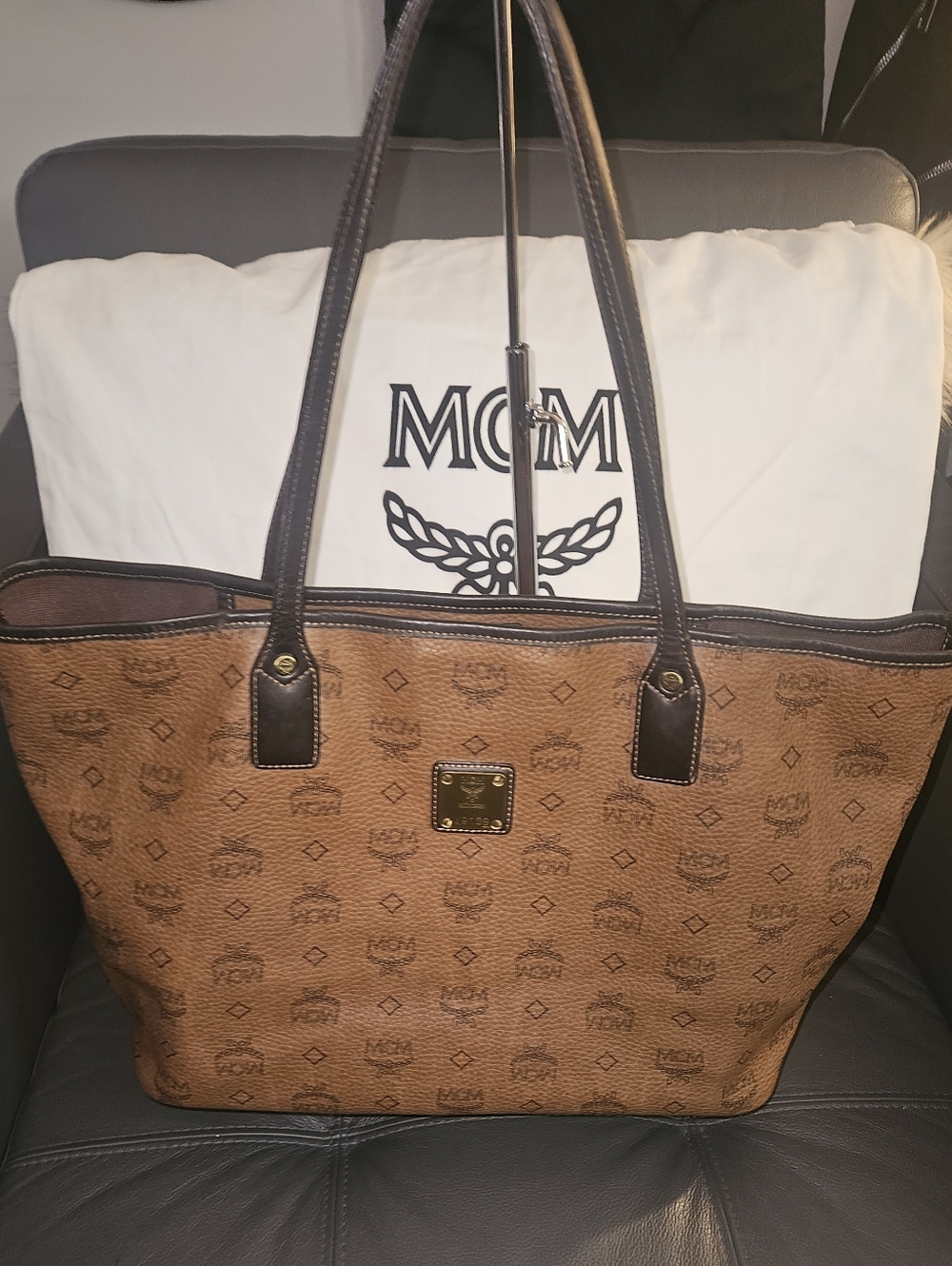 MCM Chocolate Brown Tote